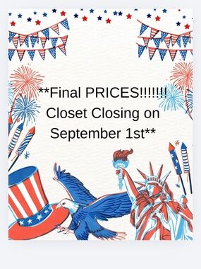 FINAL PRICES!!! CLOSET CLOSING